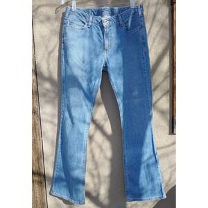 Carhartt Curvy Fit Bootcut Jeans Womens 10x32 Medium Wash WB040 FBI Blue Denim